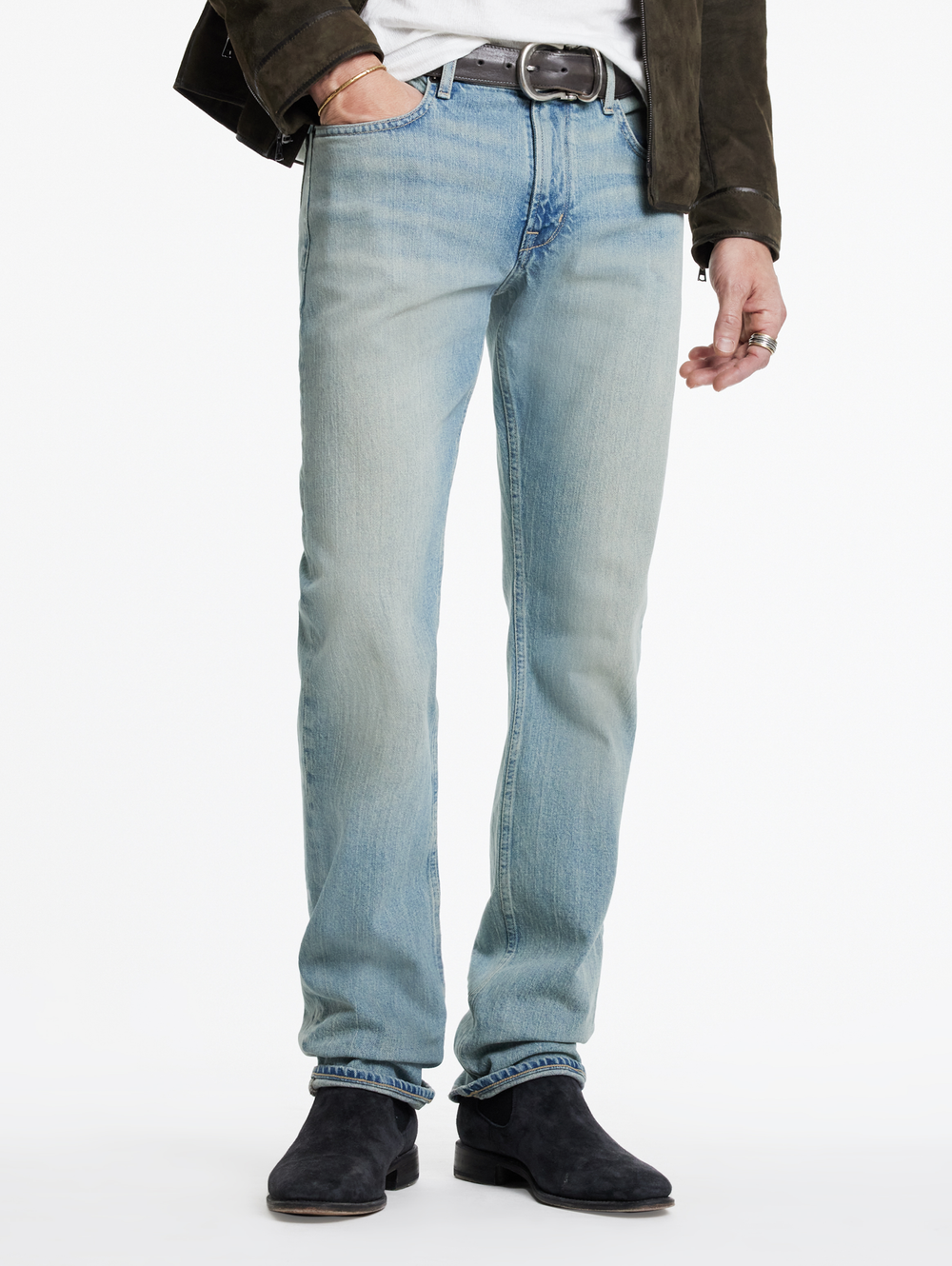 REGULAR FIT, SUN BLEACHED JEAN