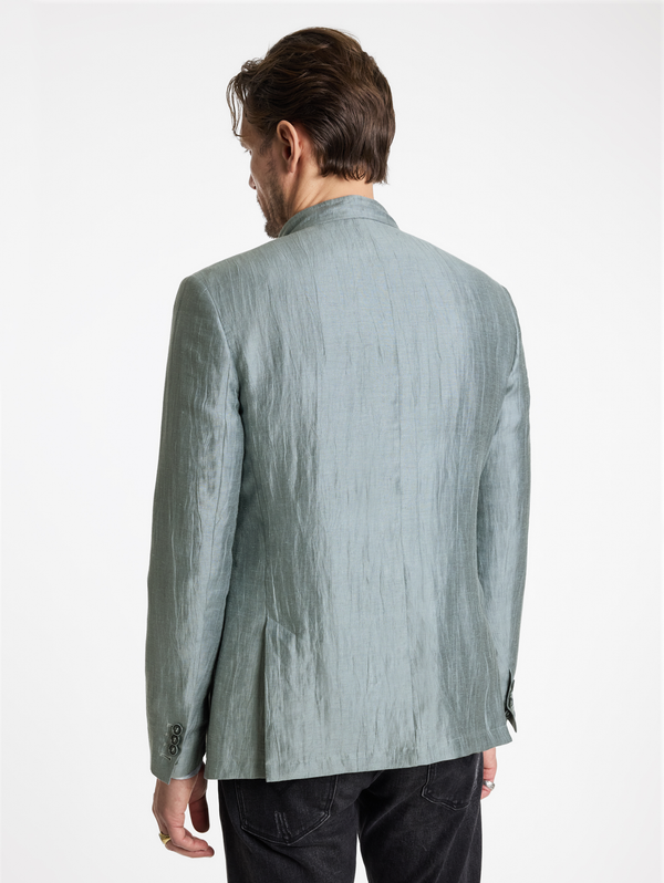 VARICK SLIM FIT SINGLE BREASTED CUT-AWAY JACKET WITH MULT