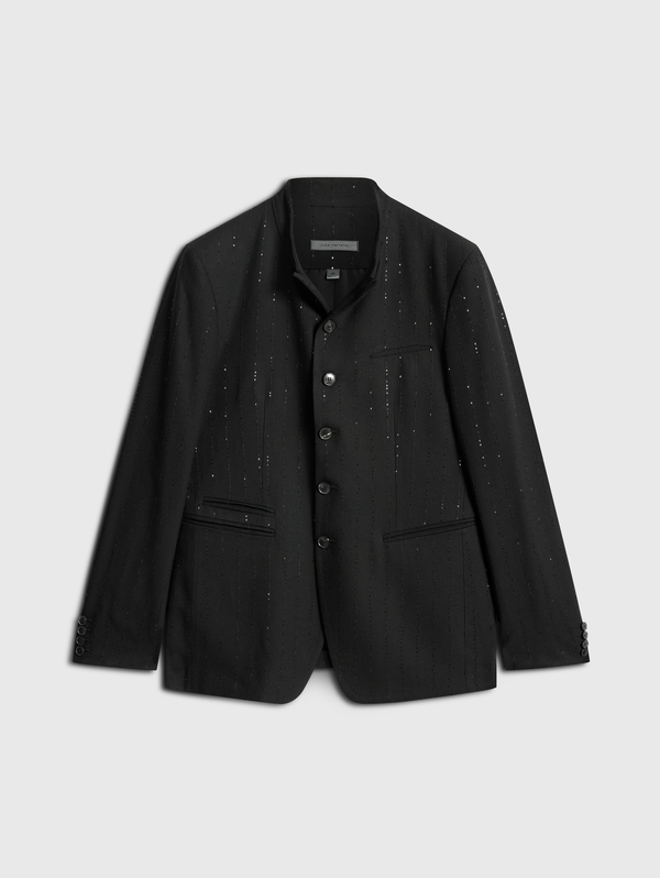 SLIM FIT SINGLE BREASTED CUT-AWAY JACKET WITH MULT