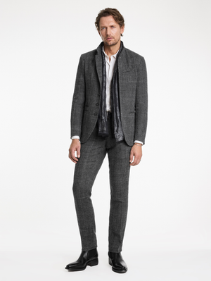 SLIM FIT MULTI BTN CLOSURE JACKET WITH STAND-UP WI