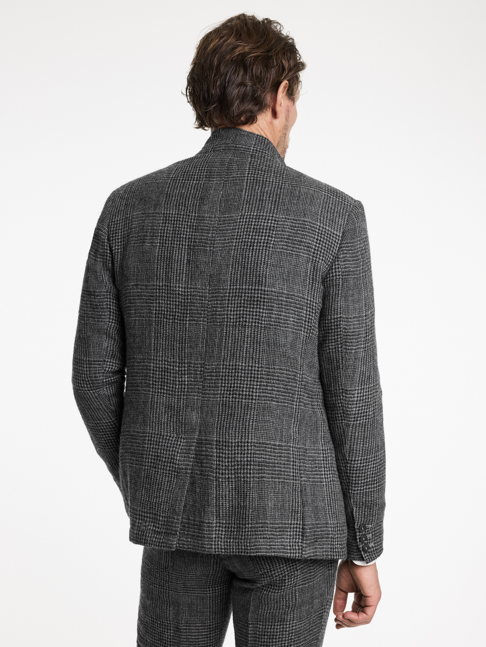 SLIM FIT MULTI BTN CLOSURE JACKET WITH STAND-UP WI