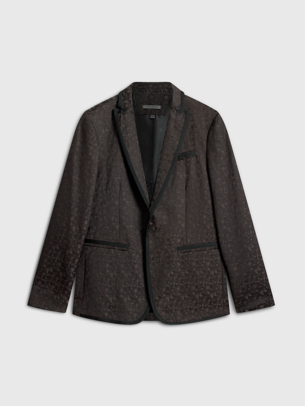 SLIM FIR BTN FRONT CLOSURE JACKET WITH SATIN TAPES