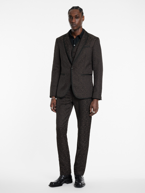 SLIM FIR BTN FRONT CLOSURE JACKET WITH SATIN TAPES
