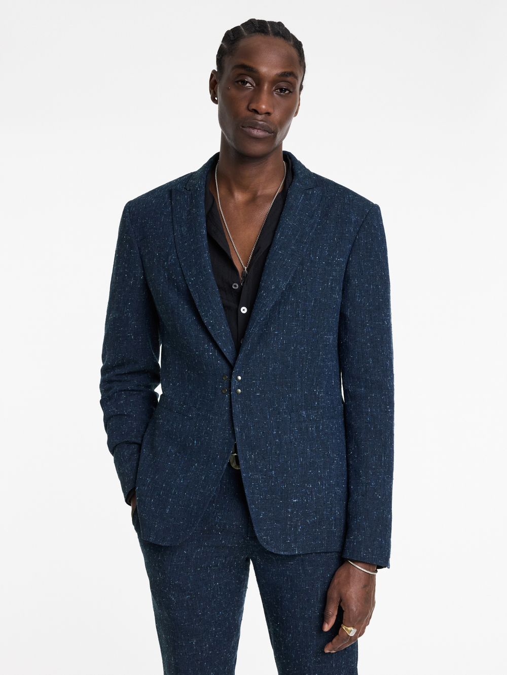 LYNN PEAK LAPEL ONE HOOK & EYE JACKET
