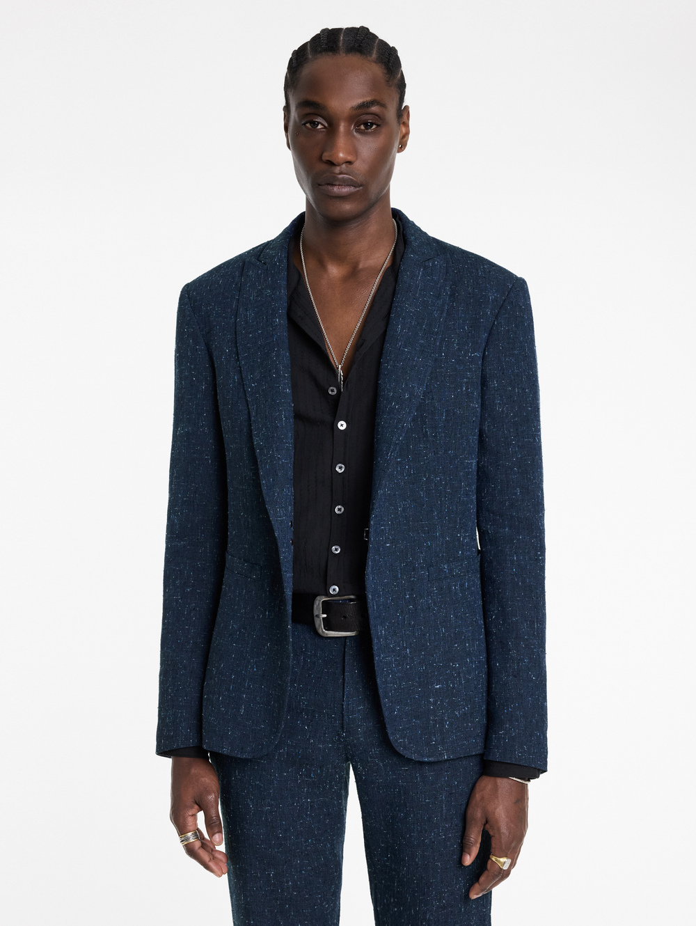 LYNN PEAK LAPEL ONE HOOK & EYE JACKET