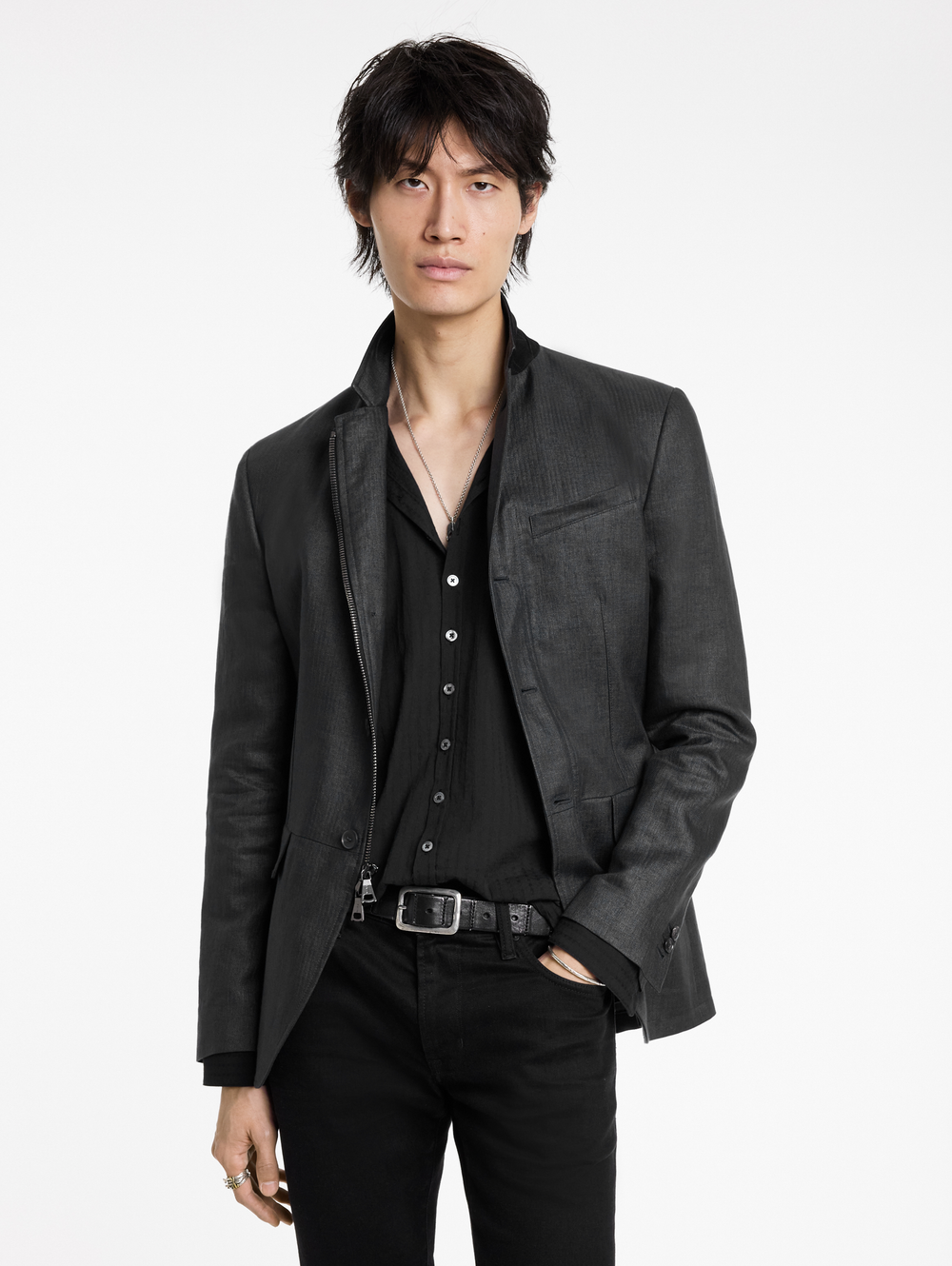 BALDWIN ZIP/BTN CLOSURE SOFT JACKET