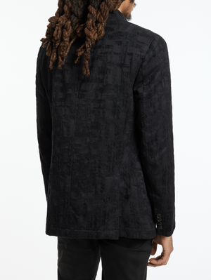 VARICK SLIM FIT CUT-AWAY JACKET WITH PEAK NAPEL AND SLIT CHEST PKT, DOUBLE BESOM HIP PKTS