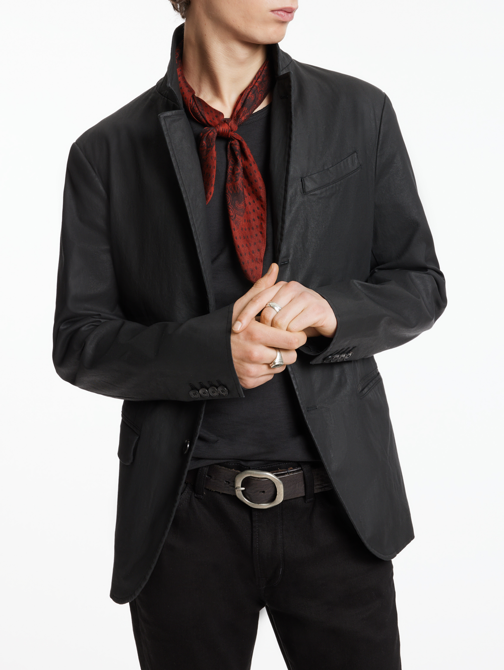 RIND SLIM FIT NOTCH LAPEL JACKET WITH FLAP POCKETS
