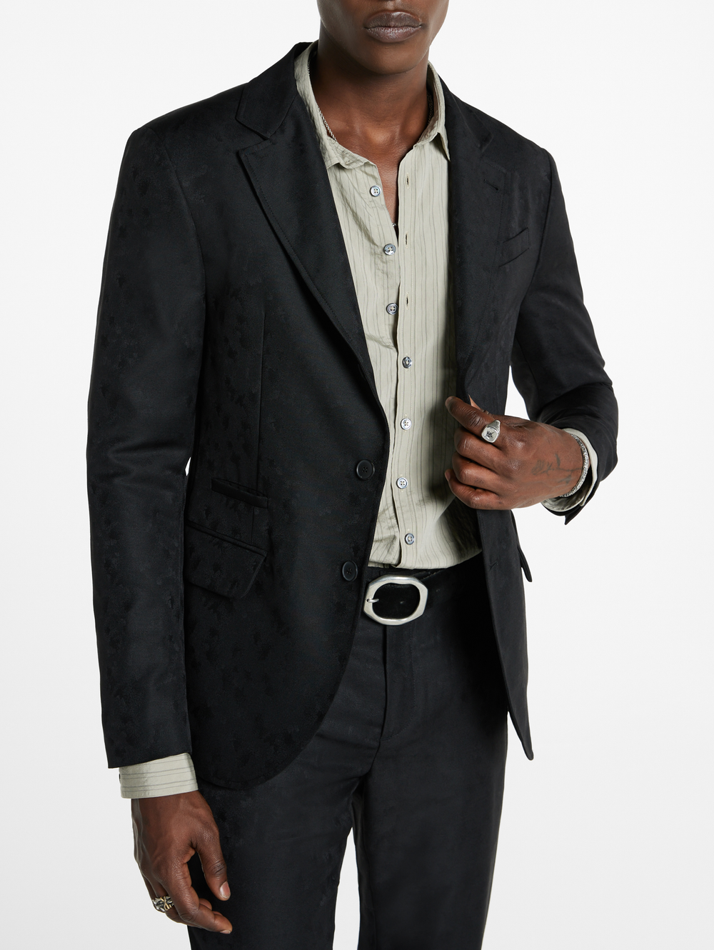 RIND SLIM FIT NOTCH LAPEL JACKET WITH FLAP POCKETS