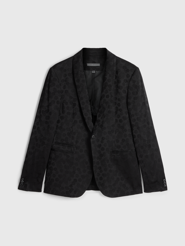CRESCENT SLIM FIT SHAWL LAPEL JACKET WITH DOUBLE BESOM POCKETS