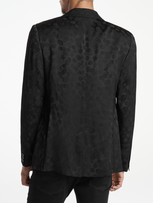 CRESCENT SLIM FIT SHAWL LAPEL JACKET WITH DOUBLE BESOM POCKETS