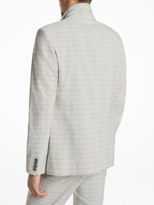 WOOWDWARD SLIM FIT WIRE INSERTED CONVERTIBLE PEAK LAPEL JACKET WITH MULTI BUTTONS
