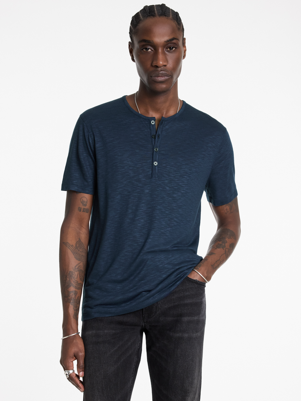 DYER SLIM FIT SS HENLEY