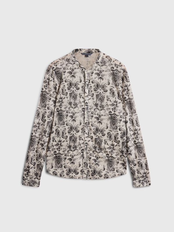 PADRIA REGULAR FIT LS WINGTIP COLLAR SHIRT WITH PA
