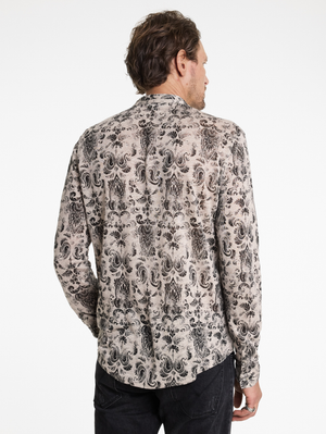 PADRIA REGULAR FIT LS WINGTIP COLLAR SHIRT WITH PA