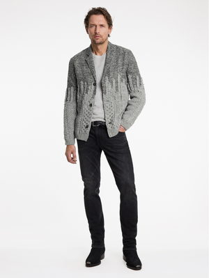 ALESSIO REGULAR FIT TAILORED BLAZER W CABLE KNIT