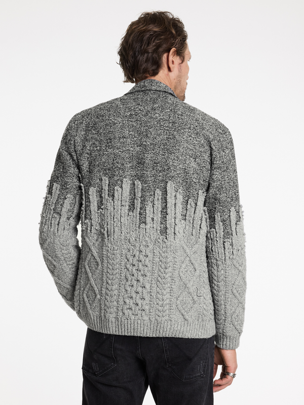 ALESSIO REGULAR FIT TAILORED BLAZER W CABLE KNIT