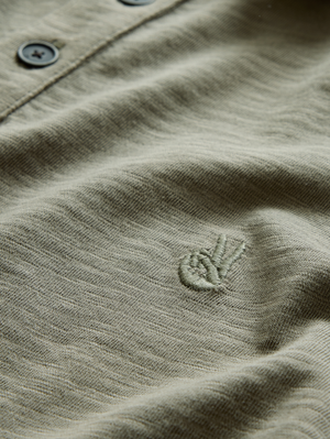 VICTOR SS SLUB CTN POLO W PEACE SIGN EMB
