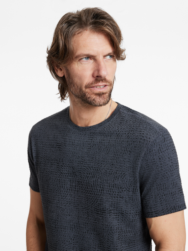 LUMEN TEXTURE CREW WITH RECORD PRINT