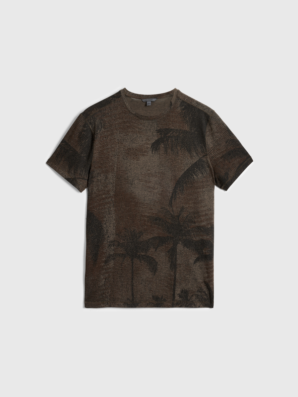 GOBI SS PALM PRINT BURNOUT CREW