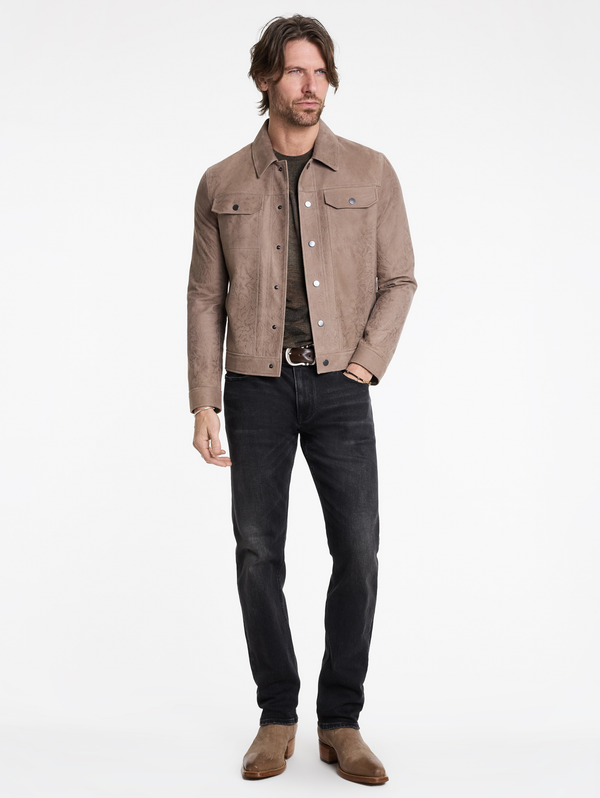 GOBI SS PALM PRINT BURNOUT CREW
