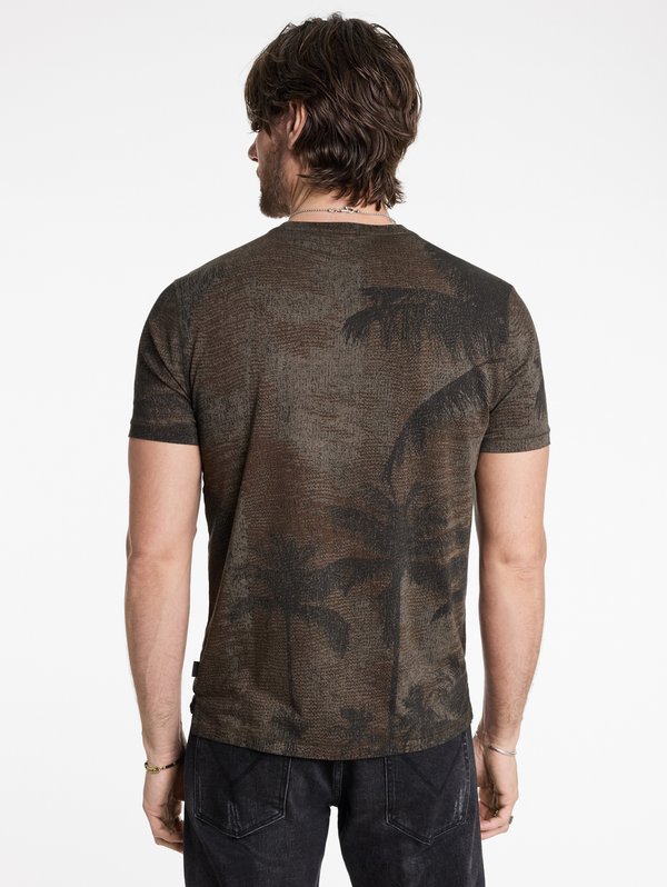 GOBI SS PALM PRINT BURNOUT CREW