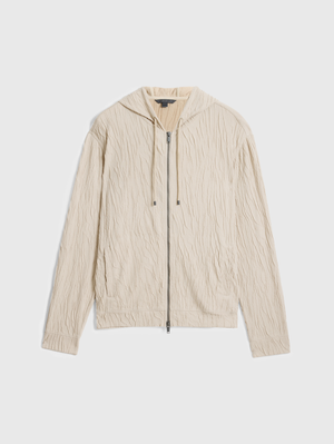 IHSAN FULL ZIP HOOD WITH TEXTURE