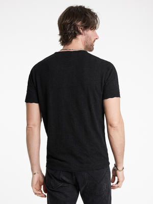 MADOC SS HENLEY IN TEXTURE JACQUARD