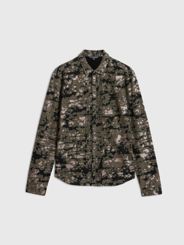 JACKSON LS PRINTED SHIRT WITH ZIPPER TEETH