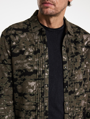 JACKSON LS PRINTED SHIRT WITH ZIPPER TEETH