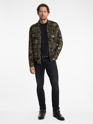 JACKSON LS PRINTED SHIRT WITH ZIPPER TEETH