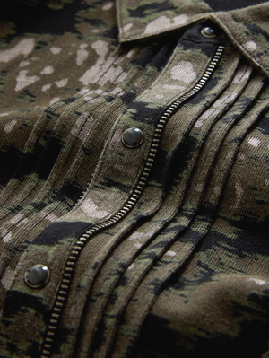 JACKSON LS PRINTED SHIRT WITH ZIPPER TEETH