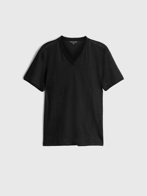 WOOSTER SLIM FIT LINEN V-NECK