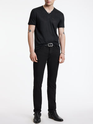 WOOSTER SLIM FIT LINEN V-NECK