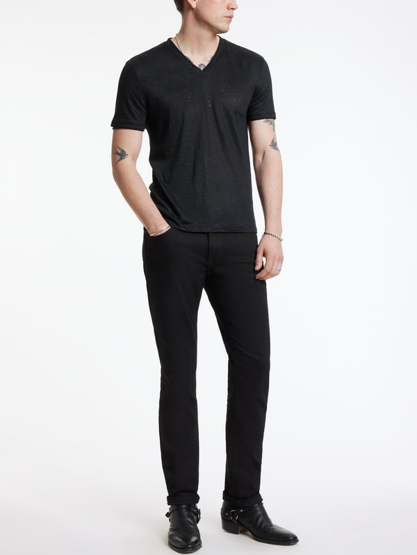 WOOSTER SLIM FIT LINEN V-NECK