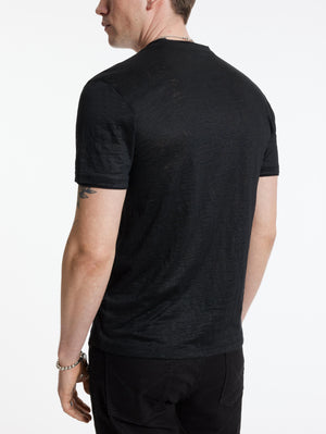 WOOSTER SLIM FIT LINEN V-NECK