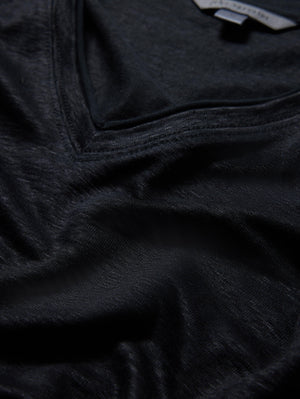 WOOSTER SLIM FIT LINEN V-NECK