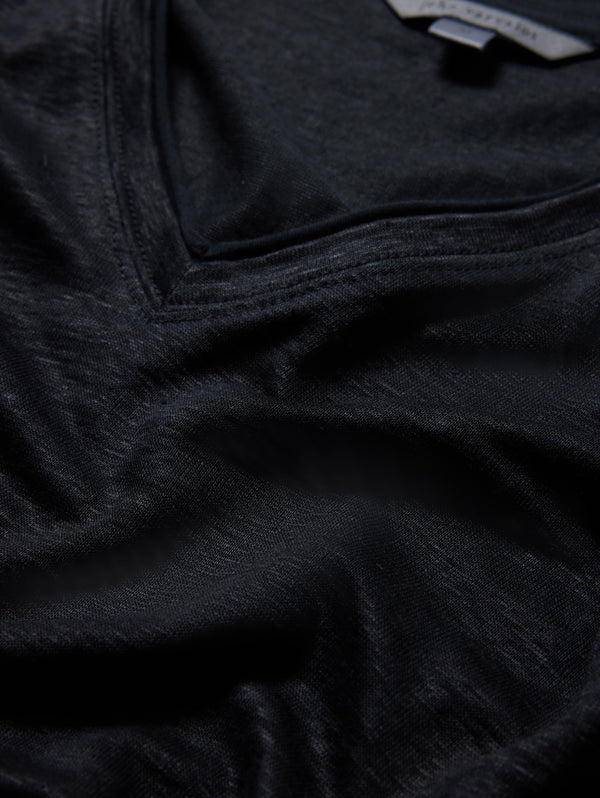 WOOSTER SLIM FIT LINEN V-NECK