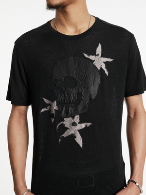 SS CREW TEE - FLORAL SKULL