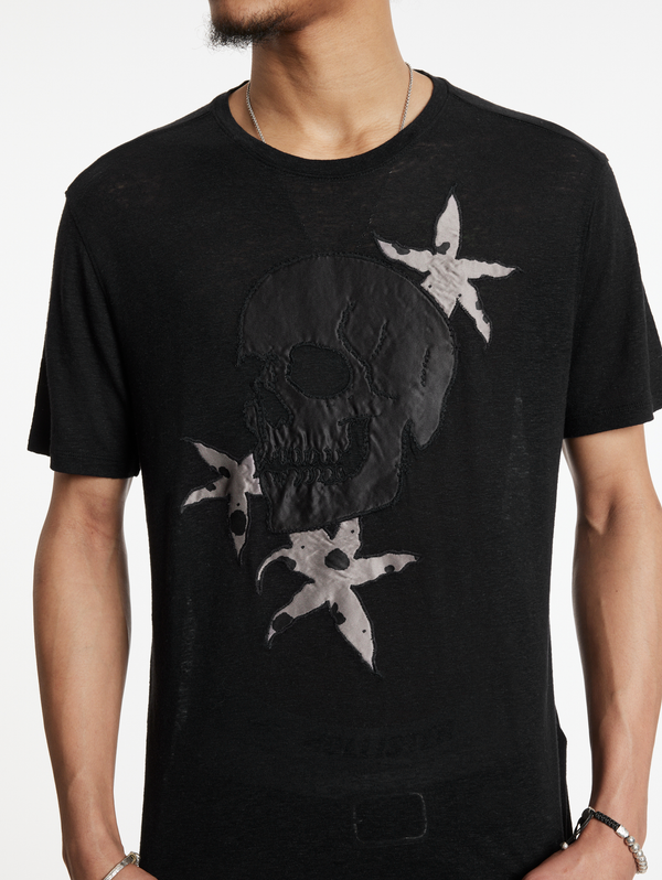 SS CREW TEE - FLORAL SKULL