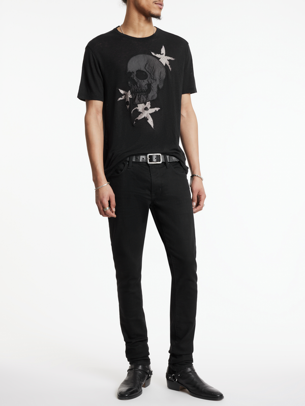 SS CREW TEE - FLORAL SKULL