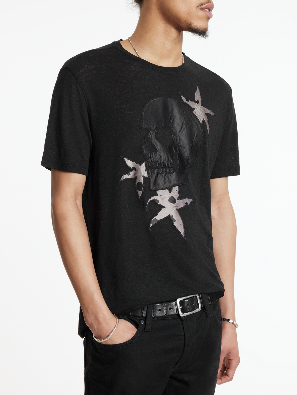 SS CREW TEE - FLORAL SKULL