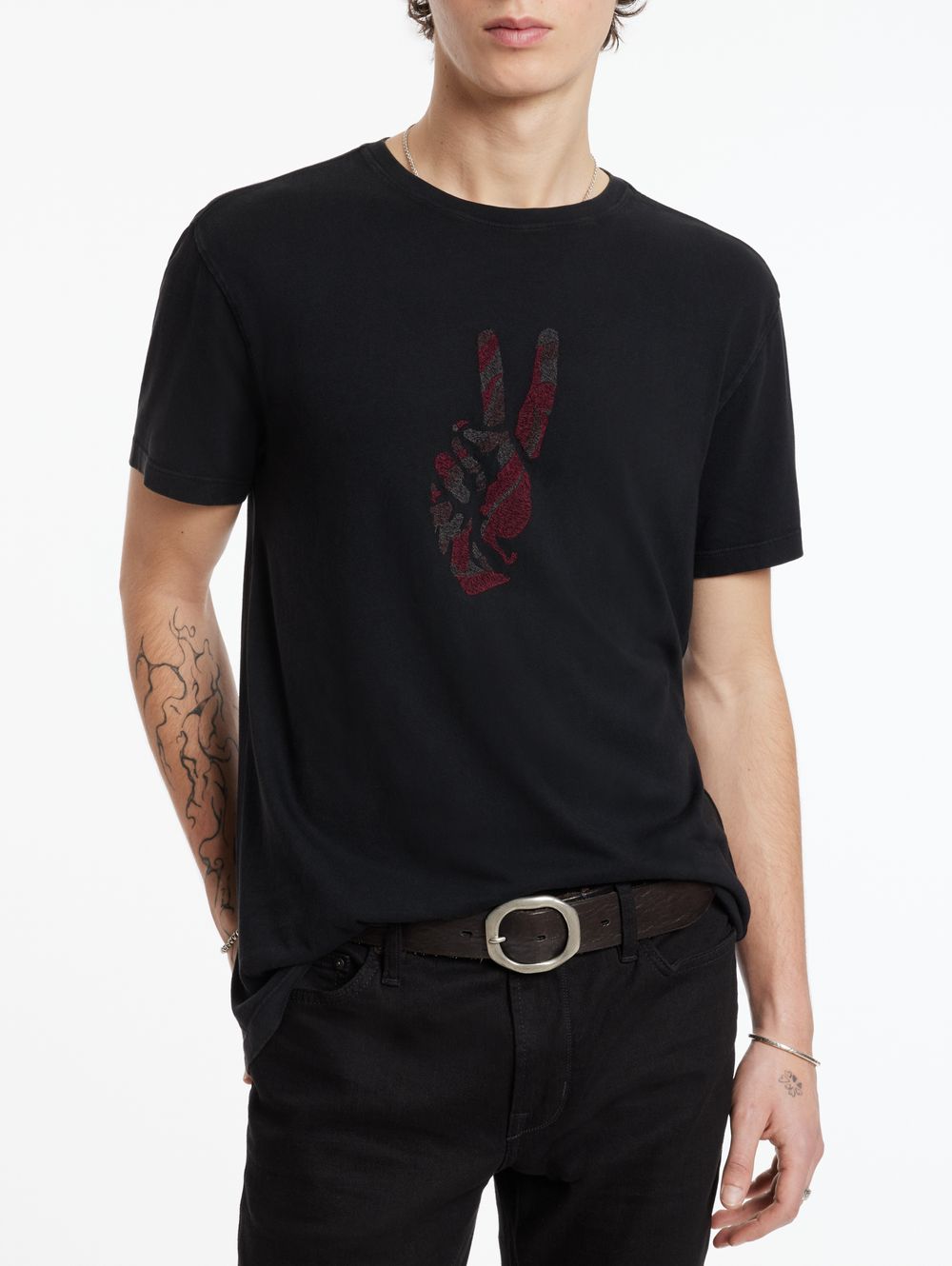 SS CREW TEE - PEACE HAND