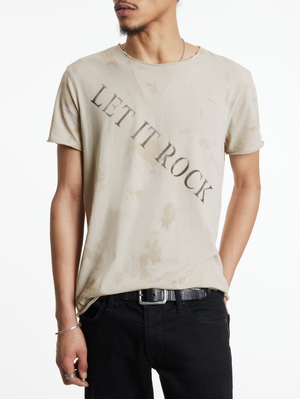 SS RAW EDGE TEE - LET IT ROCK