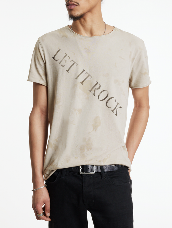 SS RAW EDGE TEE - LET IT ROCK