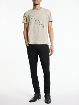 SS RAW EDGE TEE - LET IT ROCK