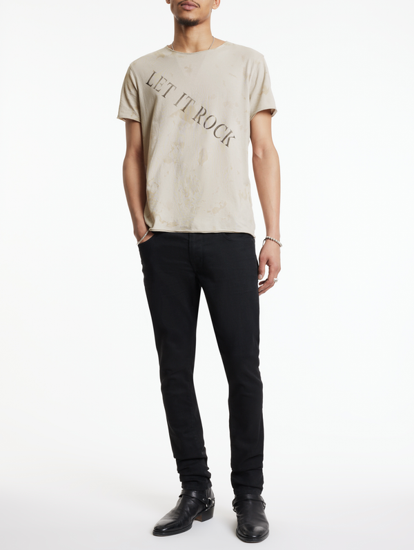 SS RAW EDGE TEE - LET IT ROCK