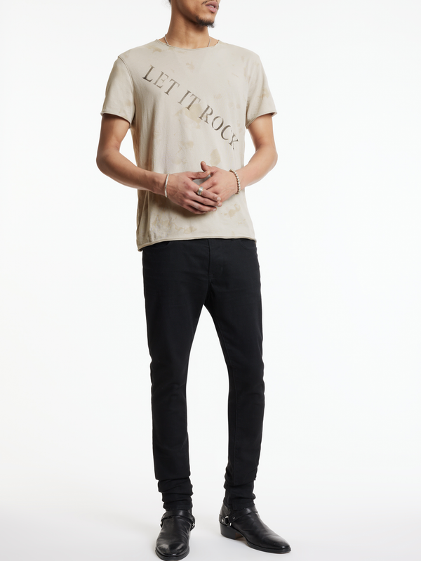 SS RAW EDGE TEE - LET IT ROCK