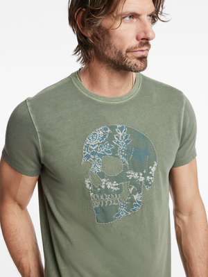 SS CREW TEE - APPLIQUE SKULL