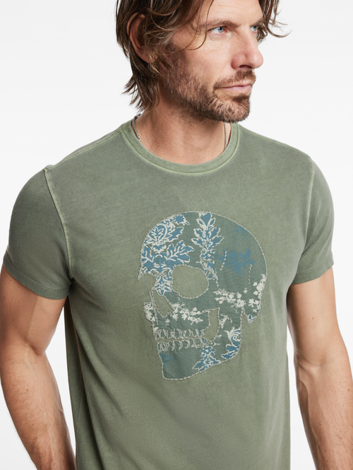 SS CREW TEE - APPLIQUE SKULL